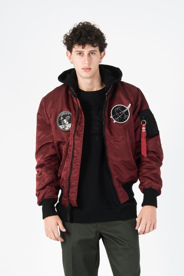 BOMBER UOMO NASA ALPHA INDUSTRIES BURGUNDY