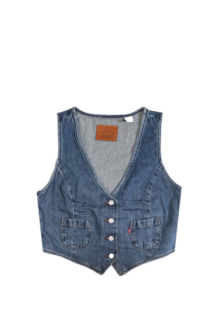 Womens denim vest online