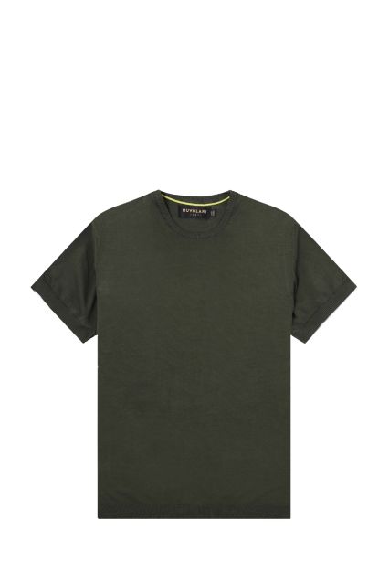 T-SHIRT UOMO NUVOLARI IN MAGLIA ARMY