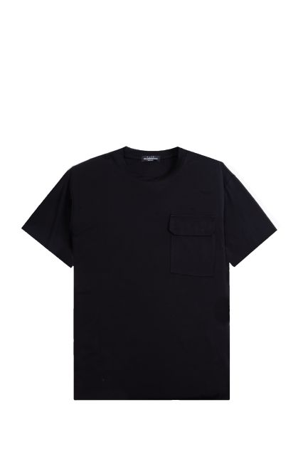 T-SHIRT UOMO BLACK RAGS POCKET NERO