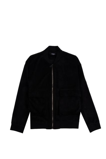 BOMBER UOMO BLACK RAGS BM MANCHESTER NERO