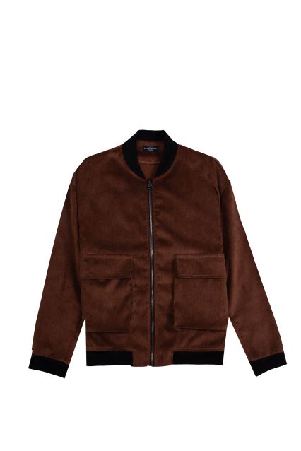 BOMBER UOMO BLACK RAGS BM MANCHESTER TABACCO