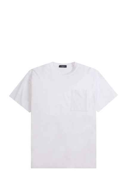 T-SHIRT UOMO BLACK RAGS LION BIANCO