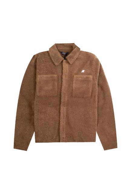 OVERSHIRT UOMO K-WAY CAMERON SHERPA POLAR BROWN C/BROWN