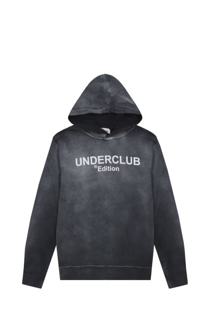 FELPA UOMO UNDERCLUB OLD NERO CON CAPPUCCIO