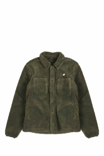 OVERSHIRT UOMO K-WAY CAMERON SHERPA POLAR GREEN C/GREEN