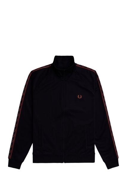 TRACKTOP UOMO FRED PERRY BLACK/WHISKYBRWN