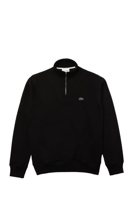 FELPA UOMO LACOSTE ZIP BLACK