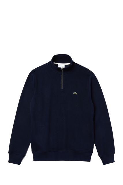 FELPA UOMO LACOSTE ZIP NAVY BLUE