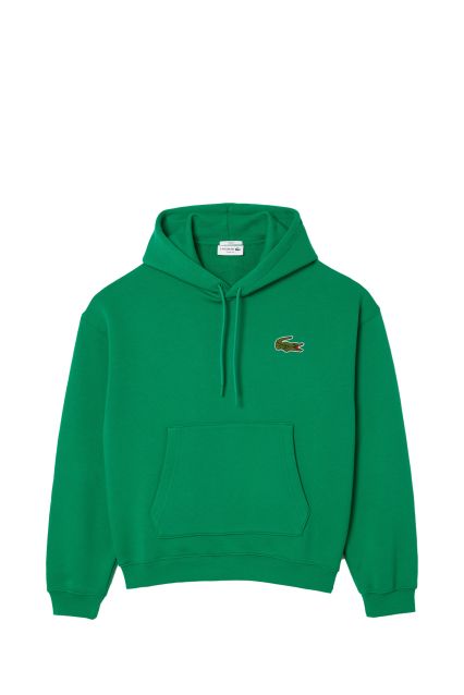 FELPA UOMO LACOSTE HOOD FLUORINE GREEN