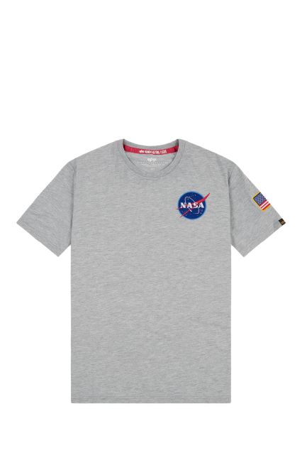 T-SHIRT UOMO ALPHA INDUSTRIES NASA GREY HEATHER