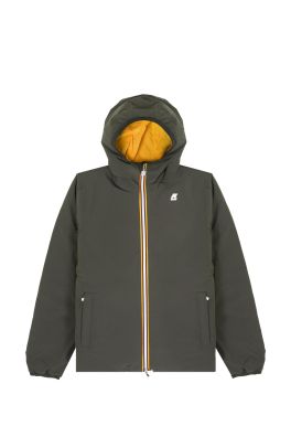 Cappotto Uomo K-Way Jack Warm Double Grey/Yellow